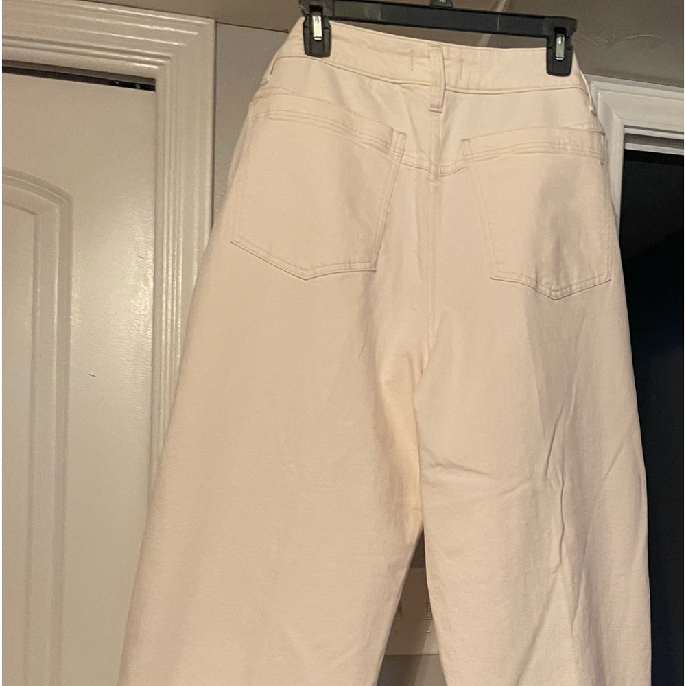 Madewell cream jeans size33. Perfect Vintage wide leg.